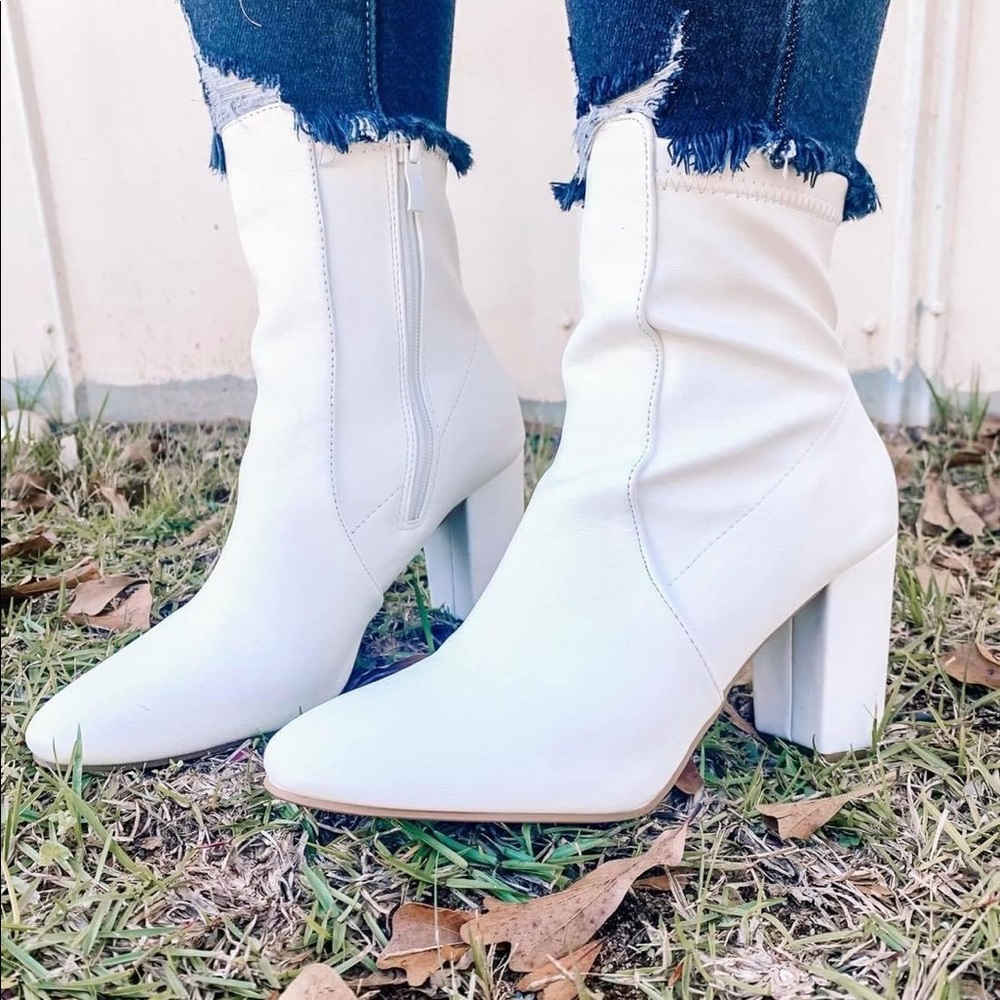 White Ankle booties